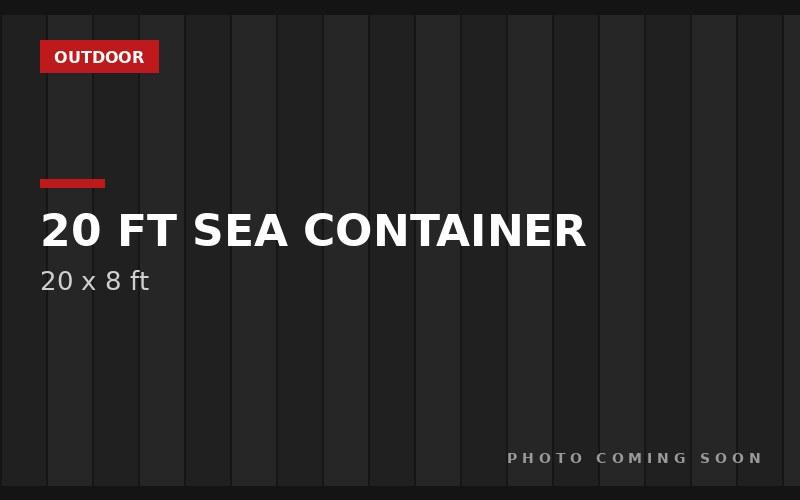 20 ft Sea Container storage unit, 20 x 8 ft